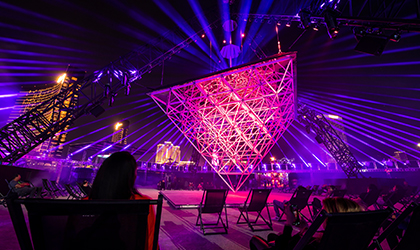 Light artist Christopher Bauder and KiNK present AXION at TRANSFIX in Las Vegas