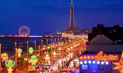 Artiste Monet and 4Wall at Historic Blackpool Illuminations