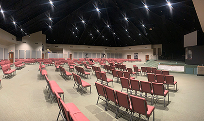 Elation house lighting solution gives Tennessee church a fresh new look
