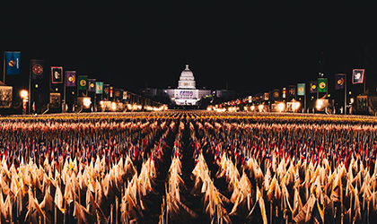 Chris Lisle lights Inauguration ‘Field of Flags’ on National Mall with Elation