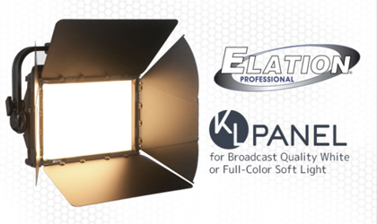 Elation KL Panel for broadcast-quality white or full-color soft light