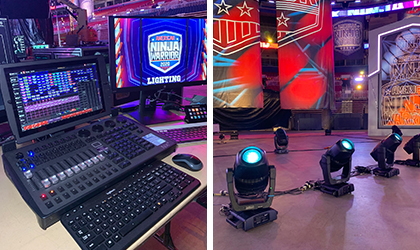 Elation lighting, Obsidian control on American Ninja Warrior Season 12
