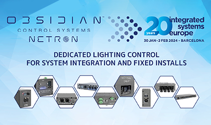 Obsidian @ ISE 2024: Dedicated lighting control for system integration 