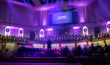 Huge LED retrofit at Olive Baptist Church includes Elation stage lighting