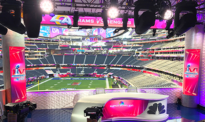 CT and LDG choose Elation broadcast lighting for Super Bowl sportscast booths