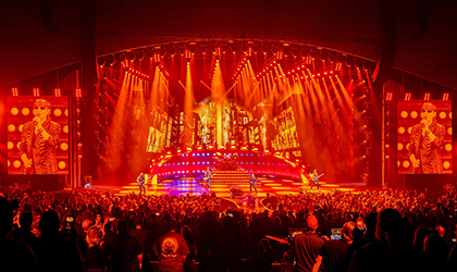 LD Manfred Nikitser chooses more than 80 Artiste Monet as workhorse luminaire for Scorpions’ “Sin City Nights” Vegas Residency