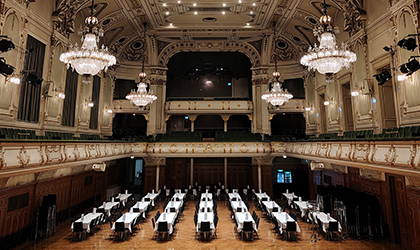 Austria’s Stefaniensaal Upgrades to Advanced Elation FUZE PENDANT Lighting System