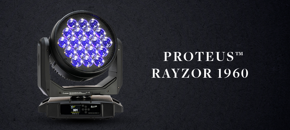 Proteus Rayzor 1960 high-output LED wash and FX light shipping now