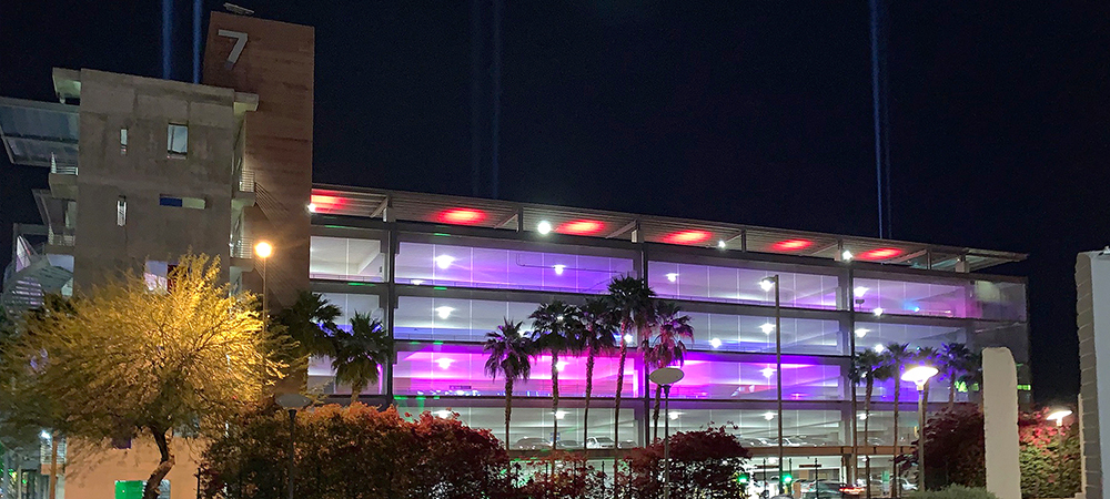 Lightswitch lights drive-thru sensory experience at Arizona State University with Elation