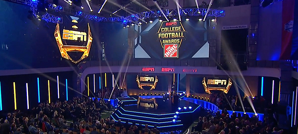  Innovative Show Design’s Elation rig at 2019 College Football Awards on ESPN