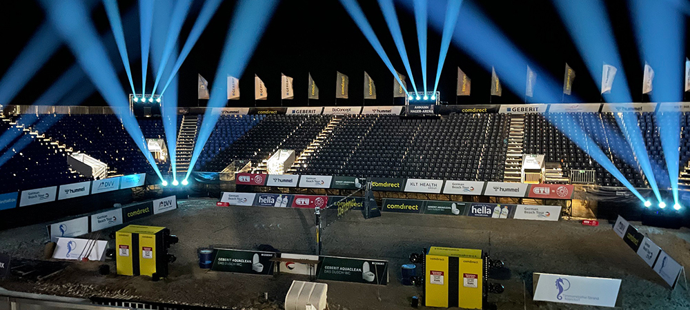 arsluminis lights German Beach Volleyball Championships with Elation Proteus