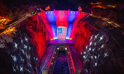 AG Production Services and The Activity Light Up Hoover Dam in Dazzling Patriotic Display with Elation Fixtures