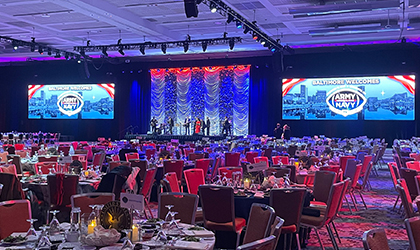 LD Christina Rupp Lights Army–Navy Gala with Elation PARAGON Supplied by Afterglow