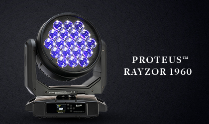 Proteus Rayzor 1960 high-output LED wash and FX light shipping now