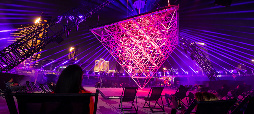 Light artist Christopher Bauder and KiNK present AXION at TRANSFIX in Las Vegas