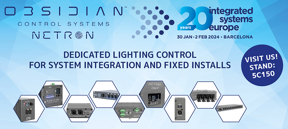 Obsidian @ ISE 2024: Dedicated lighting control for system integration 