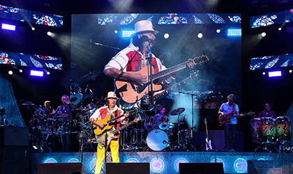 Michael Ledesma and Elation keep up with Carlos Santana on “Miraculous Supernatural Tour”
